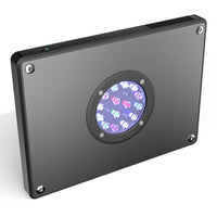Hydor Aqamai Reef Wi-Fi LED lamp in black, small single-cluster model seen from above