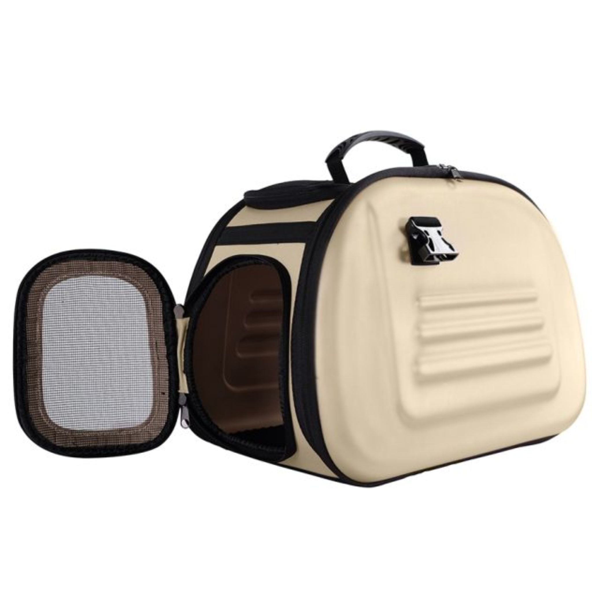 Ibiyaya Classic Eva Soft-Sided Travel Pet Carrier - Beige | PeekAPaw Pet Supplies