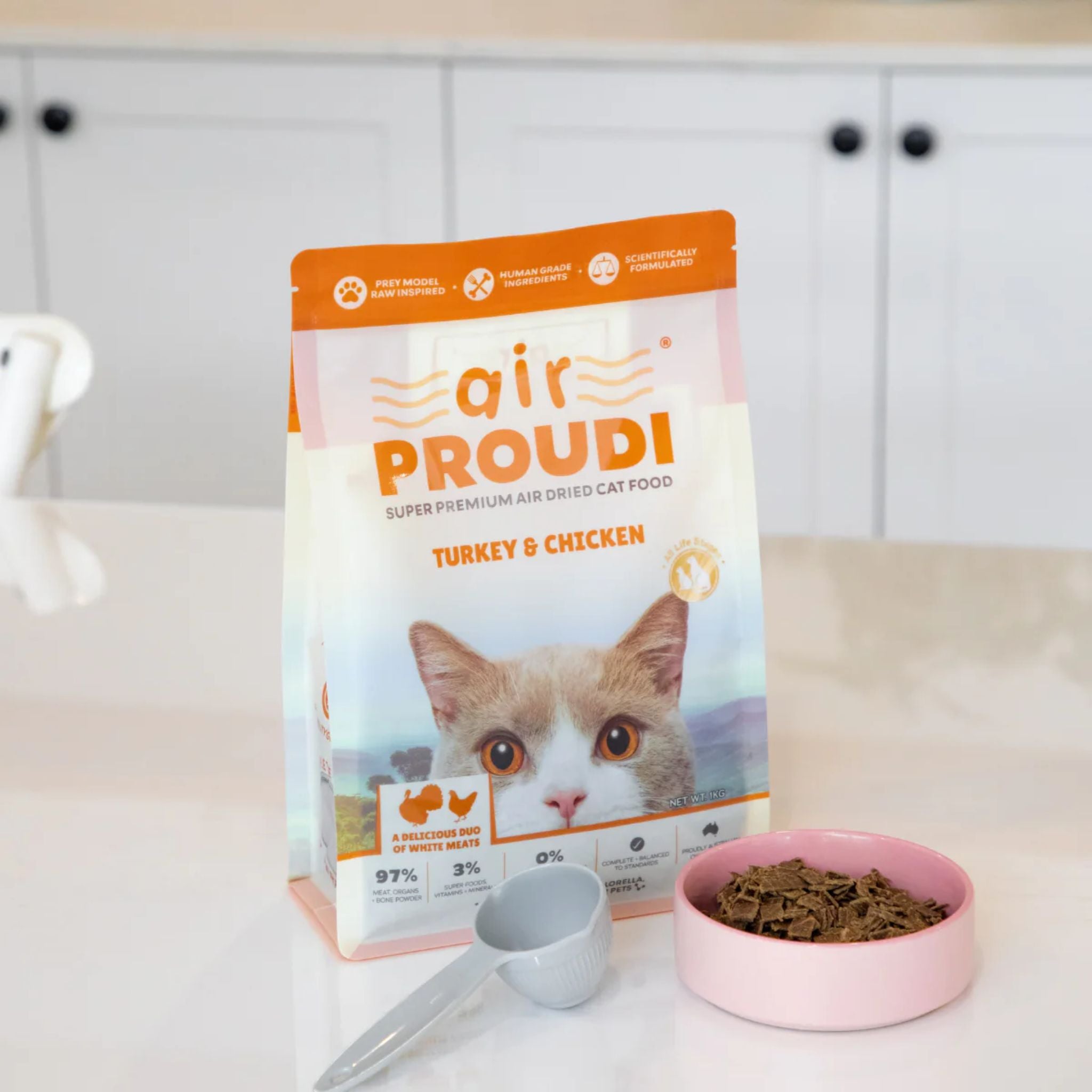 Air Proudi Premium Air Dried Cat Food Turkey & Chicken