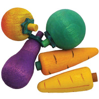 Rosewood Woodies 3D nibble stix, carved wooden fruit and vegetable gnaw shapes