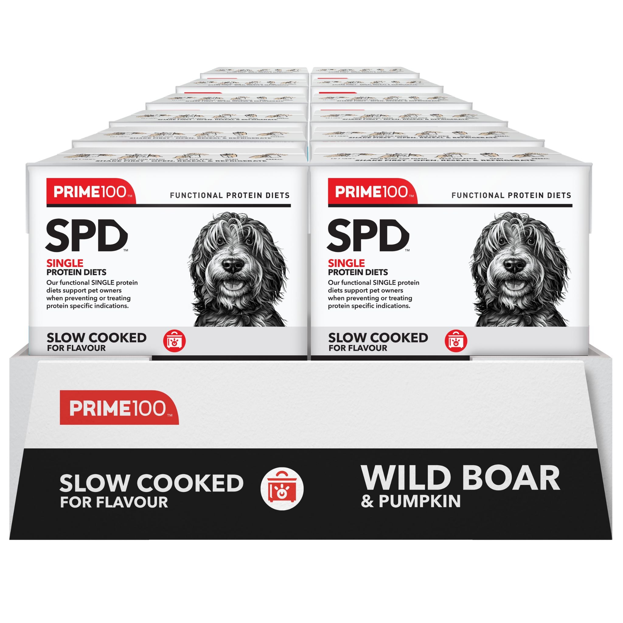 Prime100 SPD Slow Cooked Wet Dog Food Wild Boar & Pumpkin