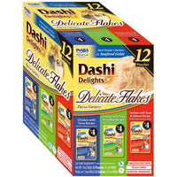 Inaba Dashi Delights Delicate Flakes Tuna Variety, 12 x 40g, cat treat