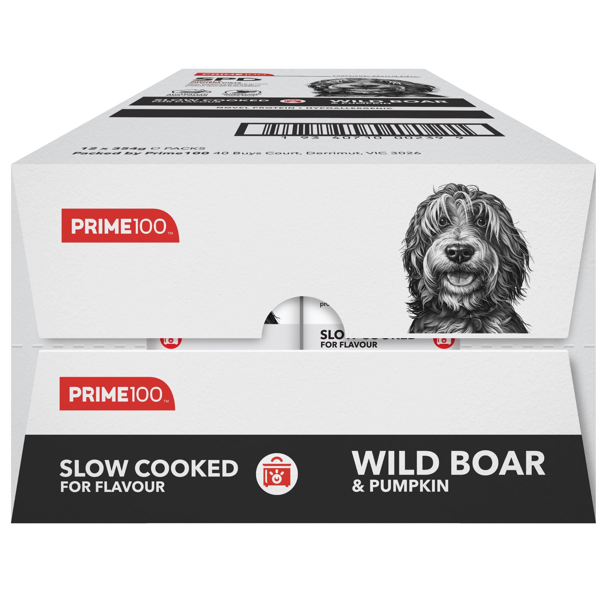 Prime100 SPD Slow Cooked Wet Dog Food Wild Boar & Pumpkin