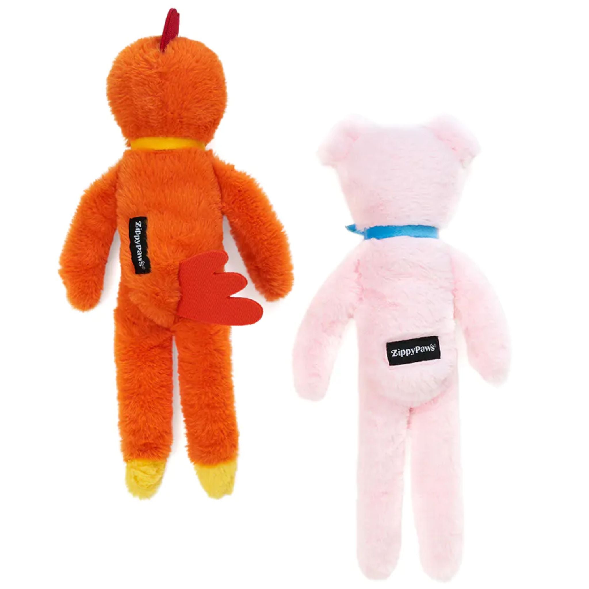 Zippy Paws Dog Toys Plush Fluppy Peltz - 2 Pack Chicken & Pig