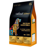 Talentail Ultimate New Zealand Chicken Formula dry dog food, 1.8kg bag front of pack