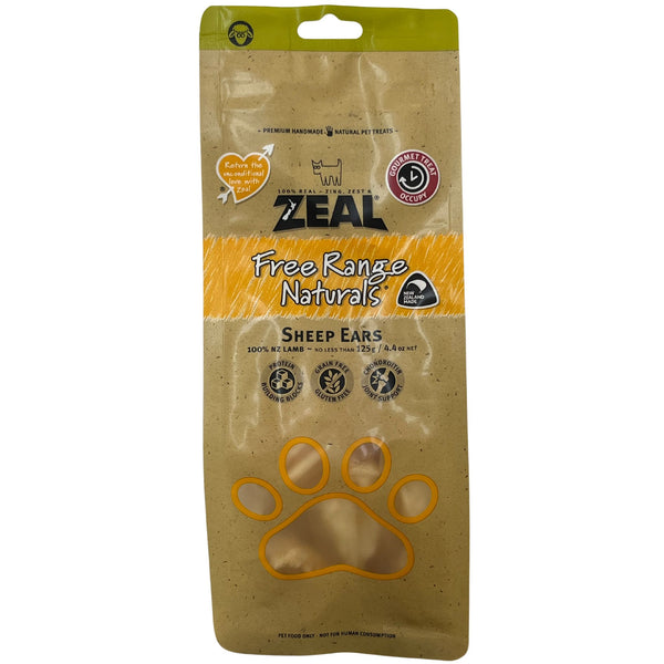 Zeal Free Range Naturals Sheep Ears Pet Treats 125g | PeekAPaw Pet Supplies
