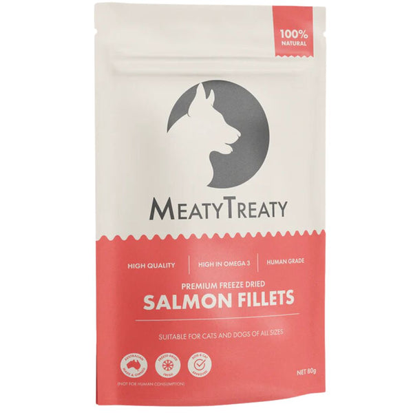 Meaty Treaty Freeze Dried Salmon Fillet Pet Treats for Dog & Cat