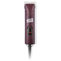 Andis UltraEdge AGC Super 2 Speed pet clipper in burgundy with its cord