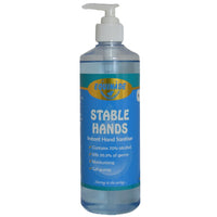 Equinade Stable Hands instant hand sanitiser gel in a 500ml pump bottle