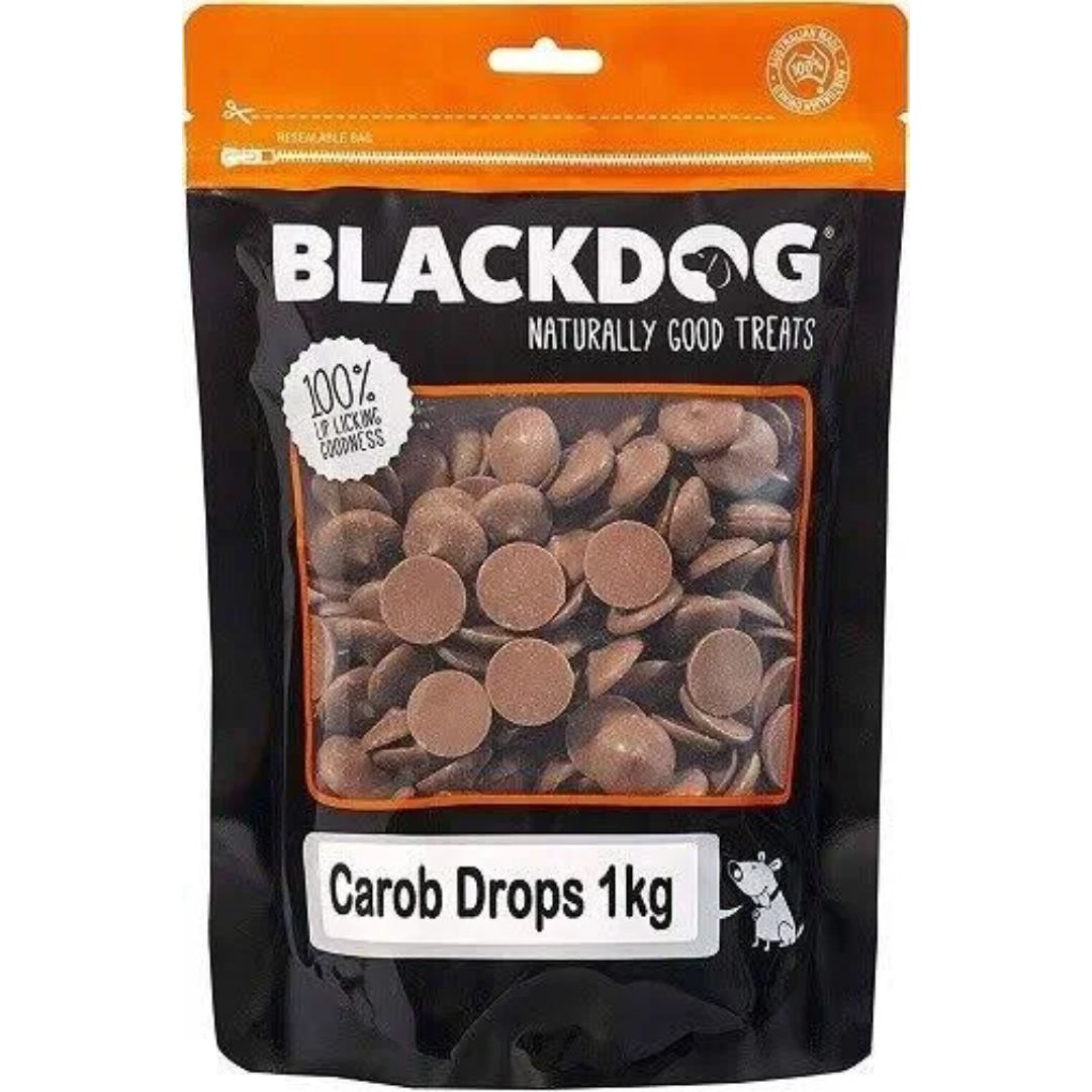 Blackdog Carob Drops Dog Treats - 1kg | PeekAPaw Pet Supplies