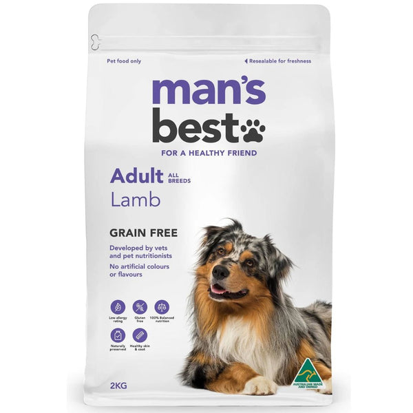 Mans Best Adult Dog Food Lamb - 2kg | PeekAPaw Pet Supplies