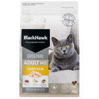 Black Hawk Original Adult Chicken dry cat food, 2kg bag front