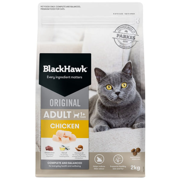 Black Hawk original Adult Dry Cat Food Chicken - 2kg | PeekAPaw Pet Supplies