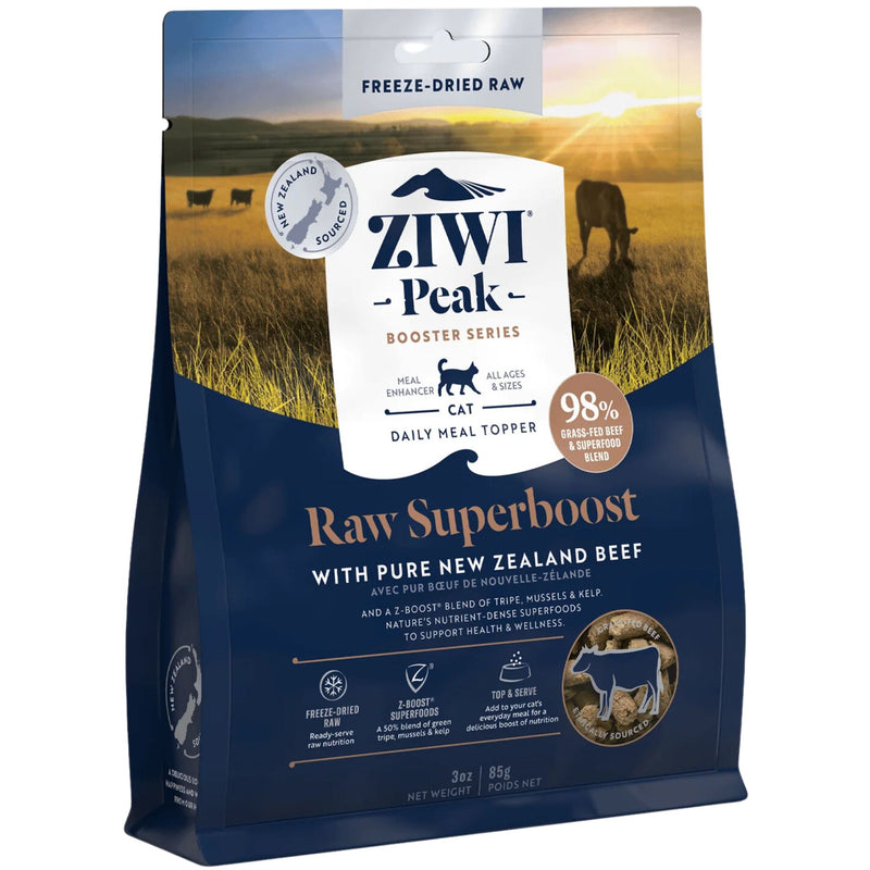 ZIWI Peak Freeze Dried Cat Boosters Raw Superboost - Beef 85g | PeekAPaw Pet Supplies