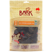 Bark & Beyond Roo Protein Patties 12 pack front, kraft pouch with a clear window