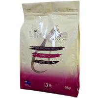 LifeWise Stage 3 Turkey Large Bites puppy food, 9kg pack