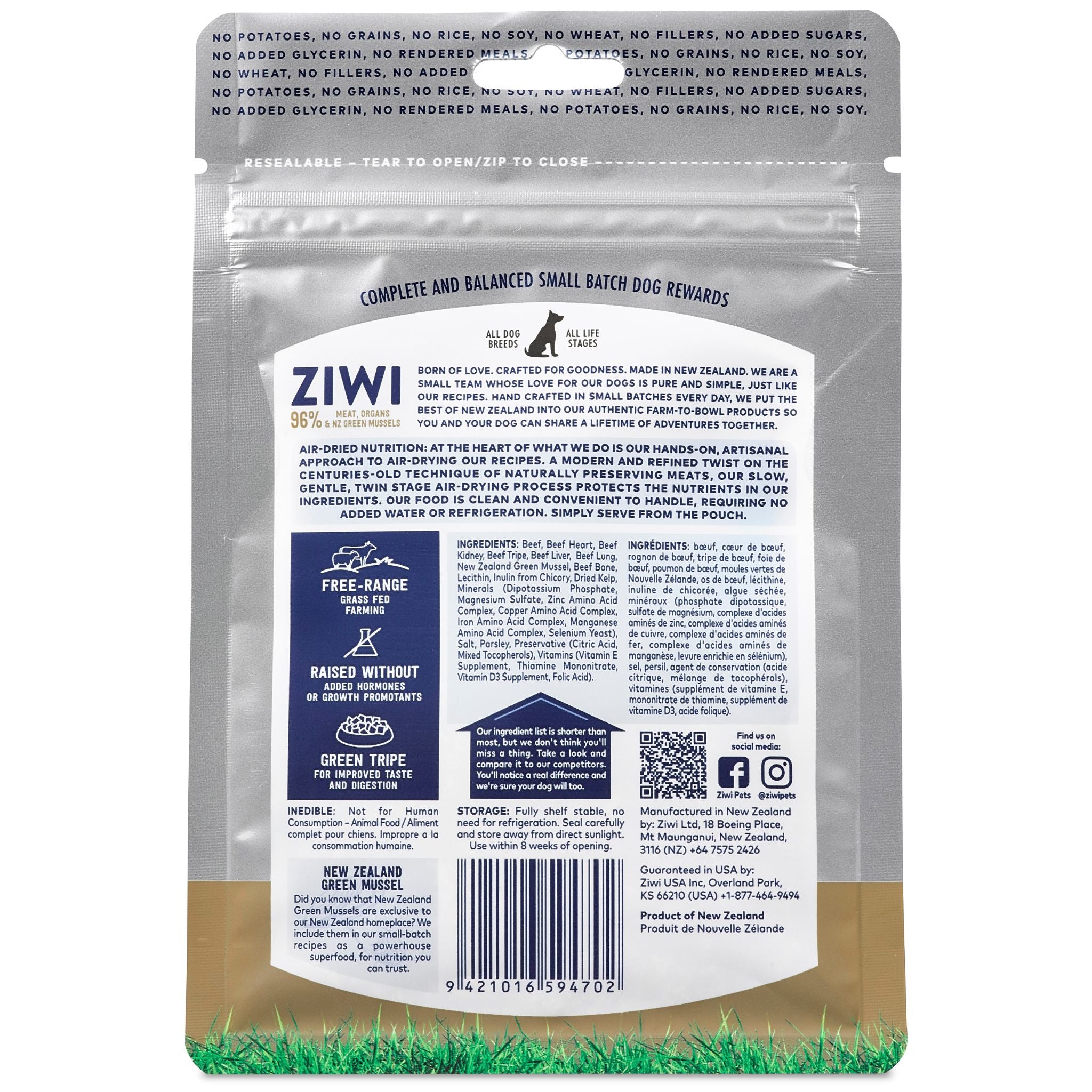 ZIWI Dog Treats Good Dog Rewards - Beef - 85g | PeekAPaw Pet Supplies