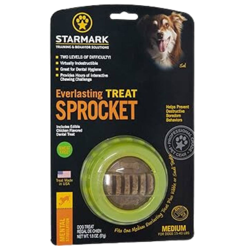 Starmark Dog Toys Everlasting Treat Sprocket - Medium | PeekAPaw Pet Supplies