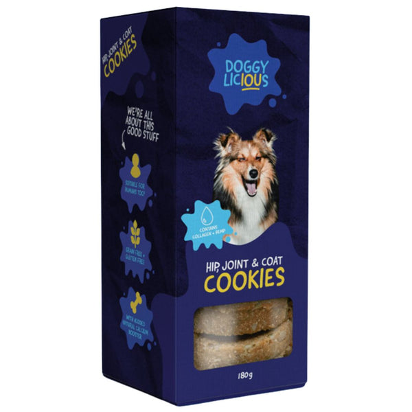 Doggylicious Hip Joint & Coat Cookies for Dog - 180g | PeekAPaw Pet Supplies