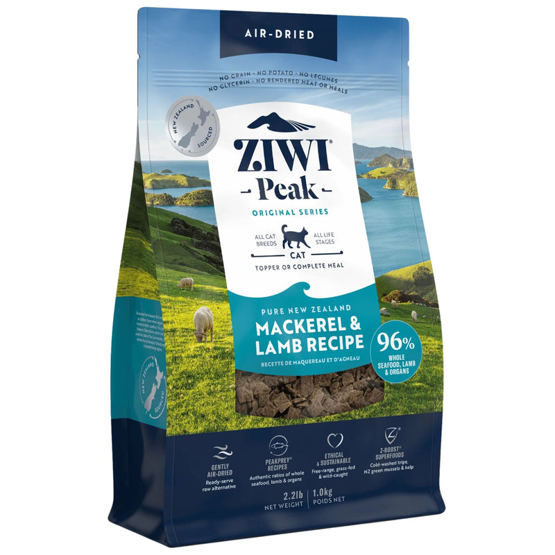 ZIWI Peak Cat Food Air Dried Mackerel and Lamb 1kg | PeekAPaw Pet Supplies