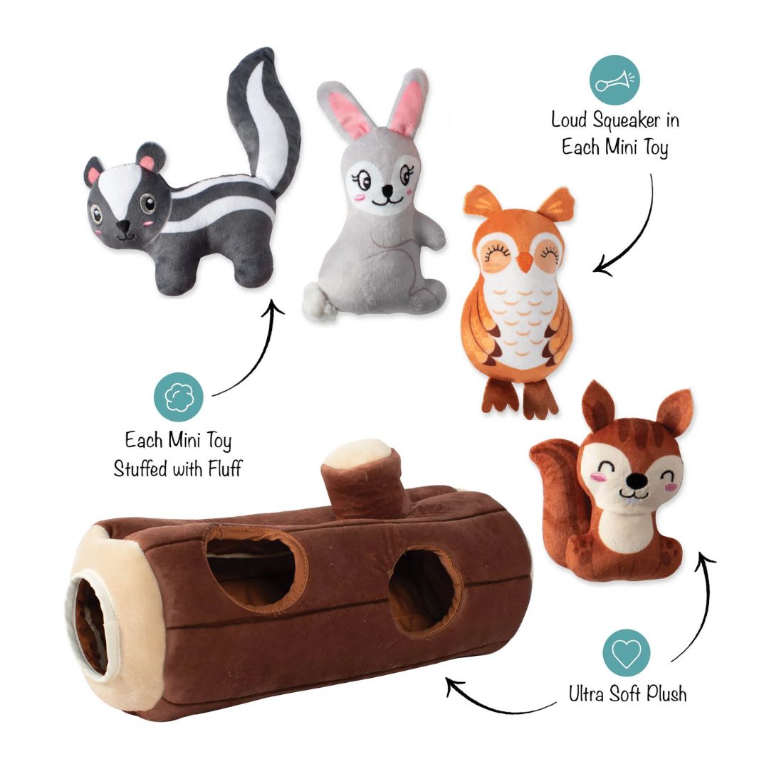 Fringe Studio Plush Burrow Interactive Dog Toy - Branch Out | PeekAPaw Pet Supplies