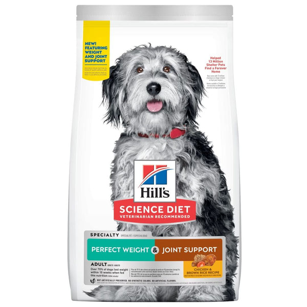 Hill's Science Diet Dry Dog Food Adult Perfect Weight & Joint Support Chicken Recipe - 1.58kg | PeekAPaw Pet Supplies