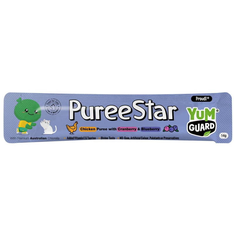 YumGuard Puree Star for Dog & Cat Chicken with Cranberry & Blueberry| PeekAPaw Pet Supplies