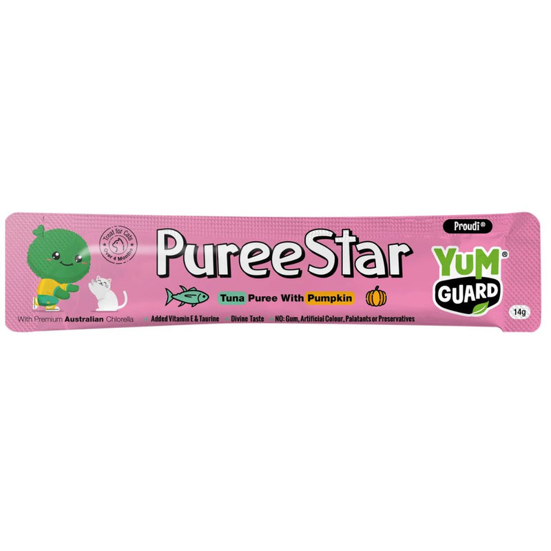YumGuard Puree Star for Dog & Cat Tuna with Pumpkin - 14g x 6 | PeekAPaw Pet Supplies