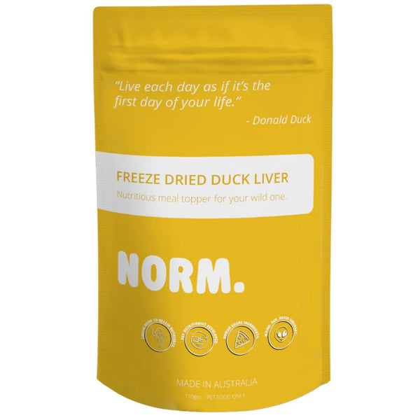 Norm Duck Liver Meal Topper - 110g | PeekAPaw Pet Supplies