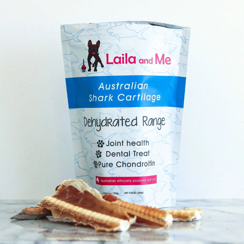 Laila & Me Dehydrated Dog Treats Australian Shark Cartliage| PeekAPaw Pet Supplies