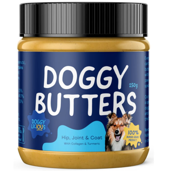 Doggylicious Doggy Peanut Butter Hip Joint & Coat  - 250g | PeekAPaw Pet Supplies