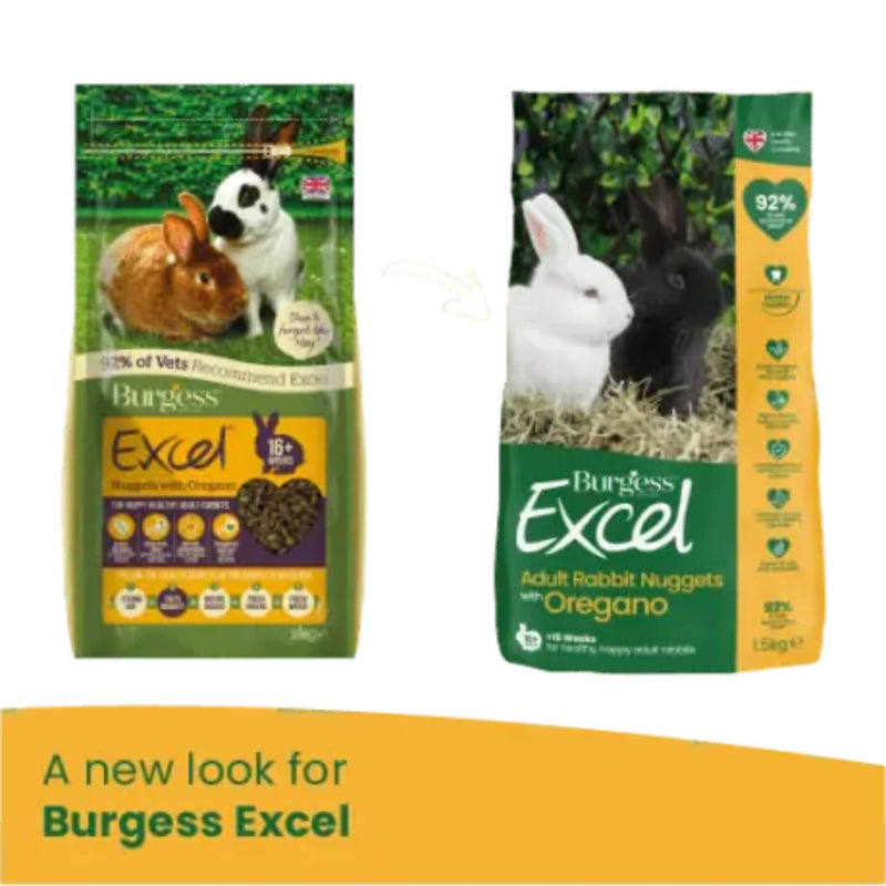 Burgess Excel Rabbit Nuggets Oregano- New packaging | PeekAPaw Pet Supplies