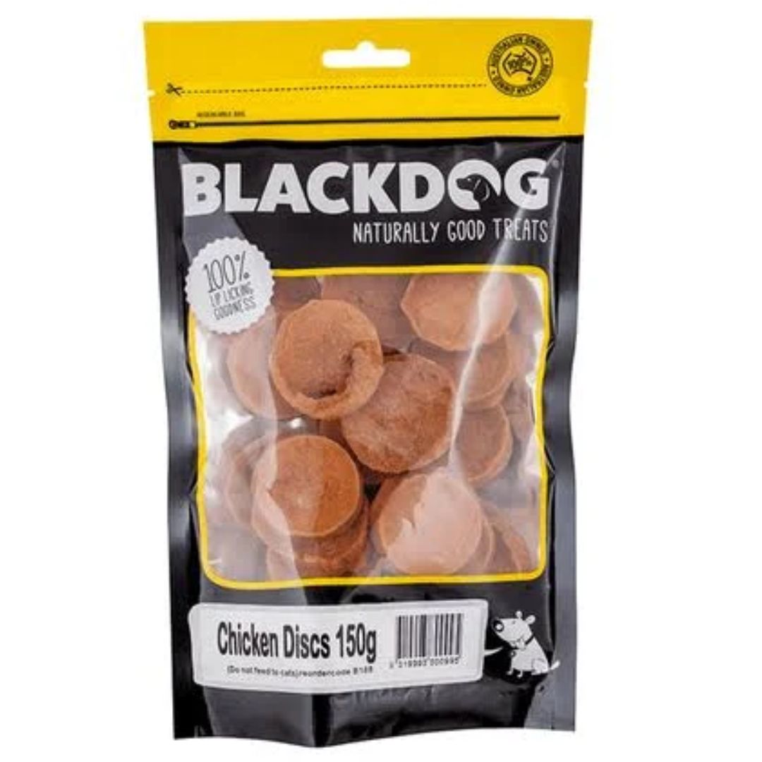 Blackdog Chicken Discs Dog Treats - 150g | PeekAPaw Pet Supplies
