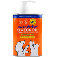 Wonderfur Omega Oil pump bottle for dogs and cats, orange label