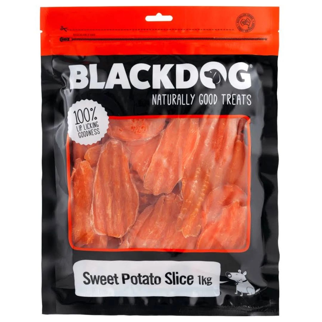 Blackdog Sweet Potato Slice Dog Treats - 1kg | PeekAPaw Pet Supplies