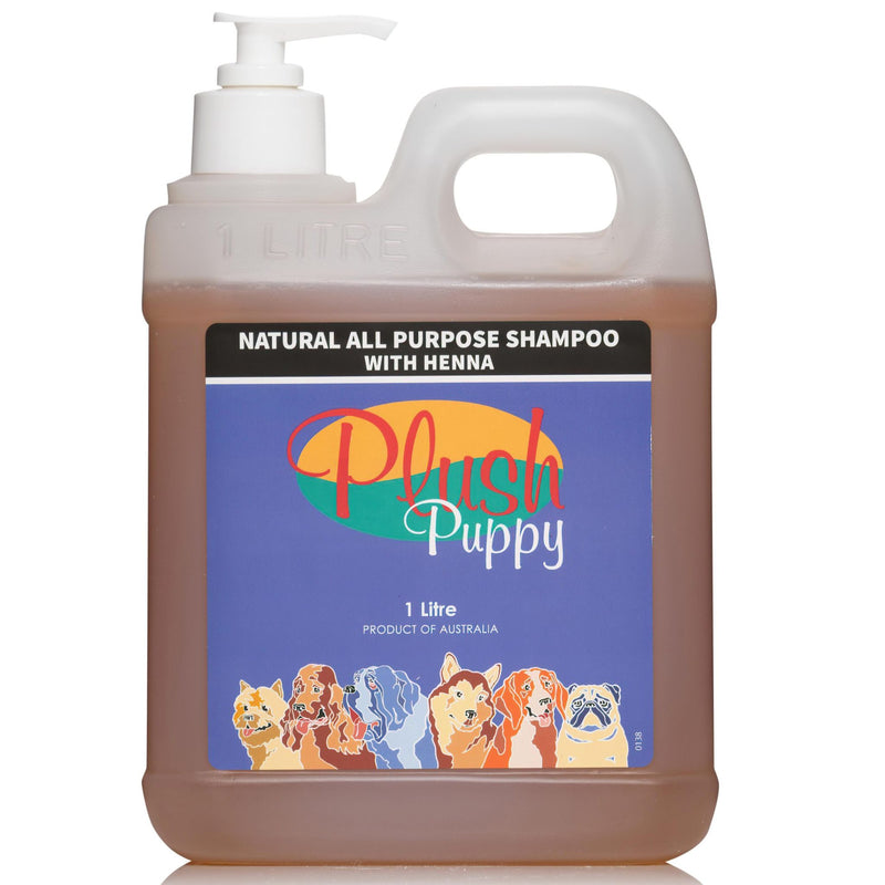 Plush Puppy Natural All Purpose Shampoo with Henna 1L | PeekAPaw Pet Supplies