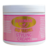 Equinade Supreme Styling Cream in a 220ml white tub with the pink Equinade label