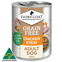 Ivory Coat Grain Free Chicken Stew adult wet dog food, 400g can