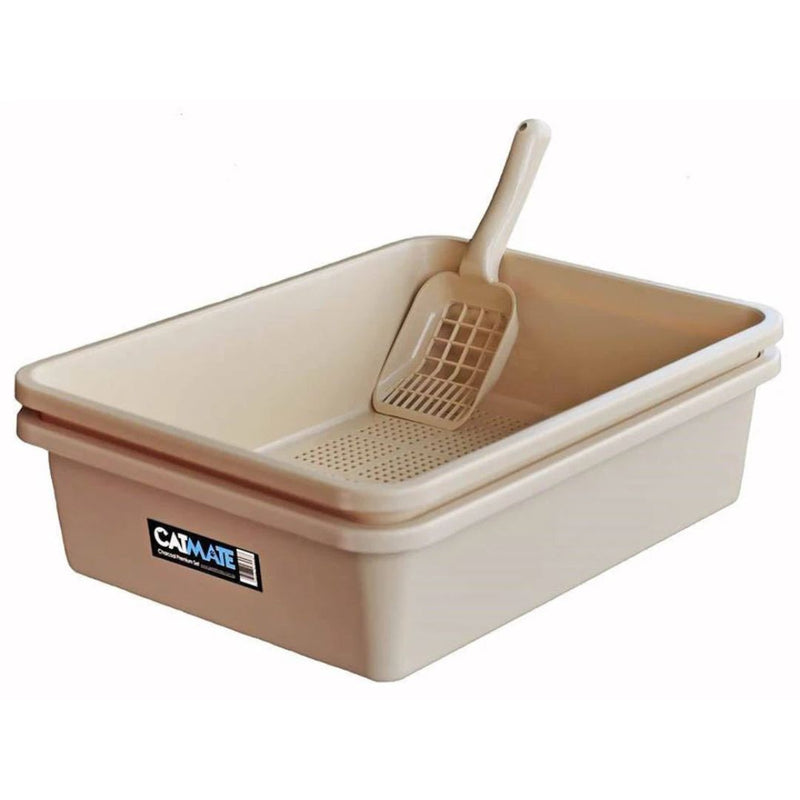 CatMate Cat Litter Kit - 5 Pieces - Beige | PeekAPaw Pet Supplies