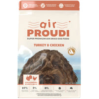 Air Proudi Premium Air Dried Dog Food Turkey and Chicken, front of pack