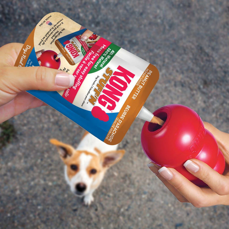 KONG Dog Treats Stuff 'N All Natural Peanut Butter  | PeekAPaw Pet Supplies