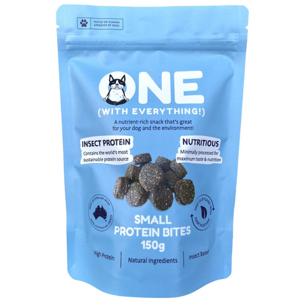One with Everything Small Protein Bites - 150g | PeekAPaw Pet Supplies