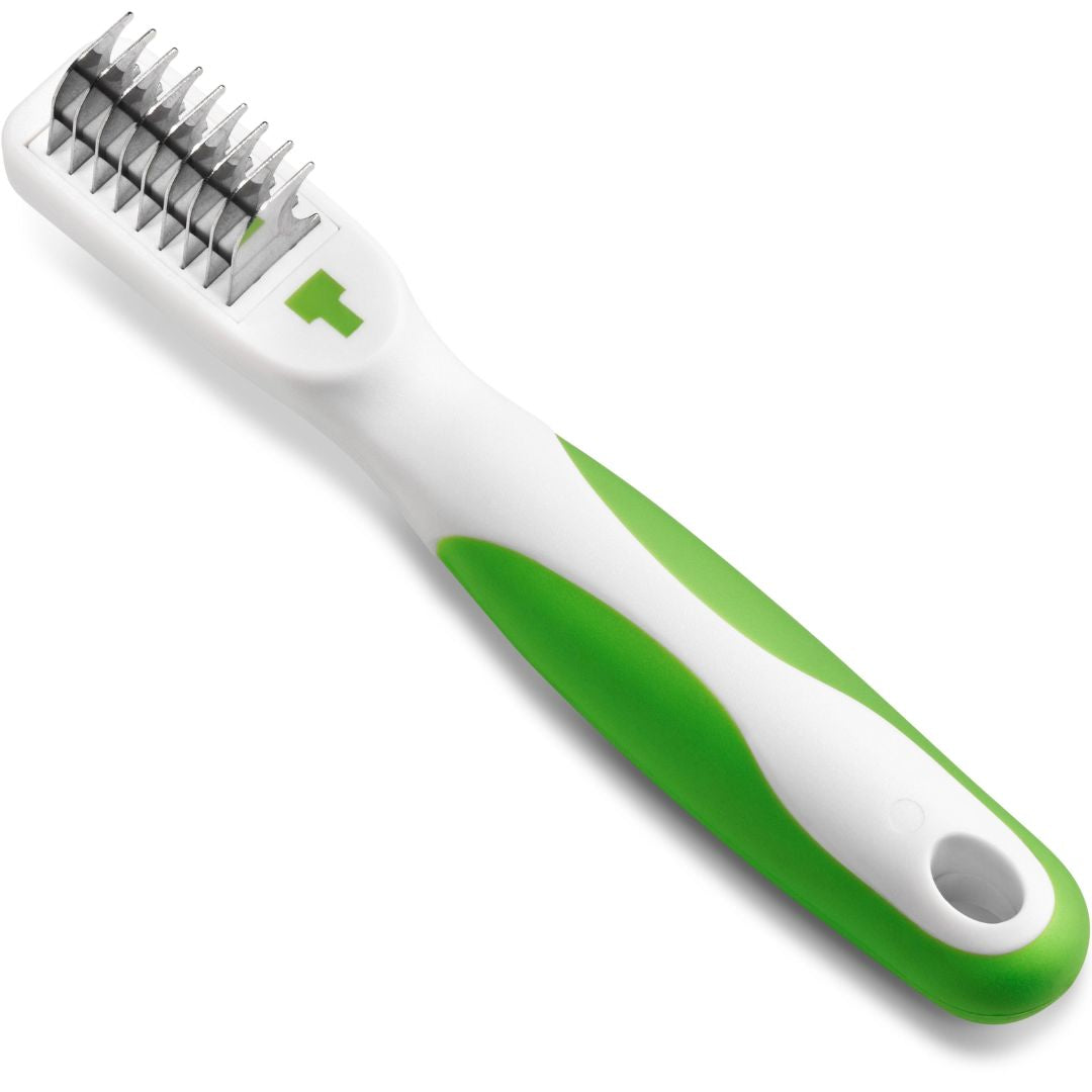 Andis Pet Grooming 9 Dematting Tool White Lime Green  | PeekAPaw Pet Supplies