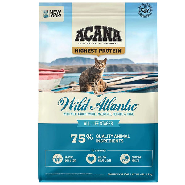 ACANA Dry Cat Food Wild Atlantic - Mackerel, Herring & Hake - 1.8kg | PeekAPaw Pet Supplies