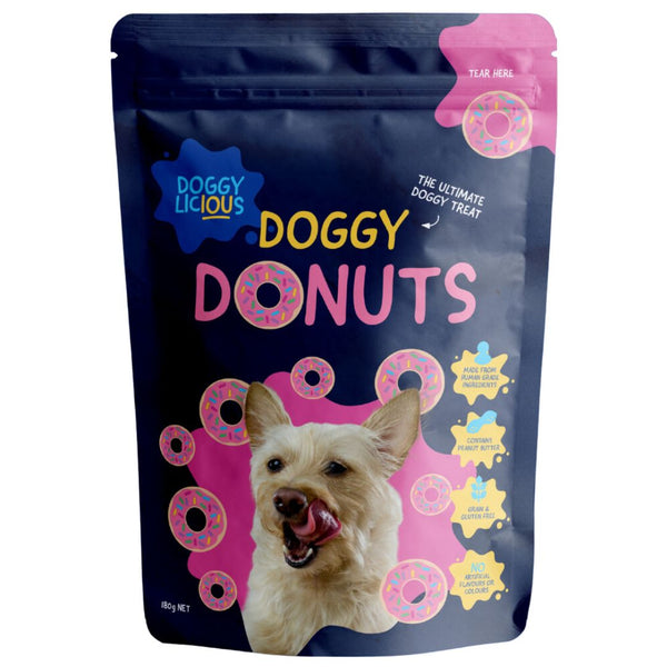 Doggylicious Doggy Donut Treats - 180g | PeekAPaw Pet Supplies