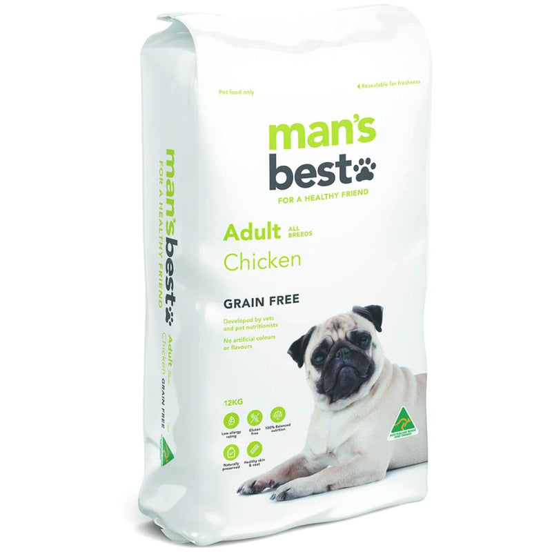 Mans Best Adult Dog Food Chicken - 12kg | PeekAPaw Pet Supplies