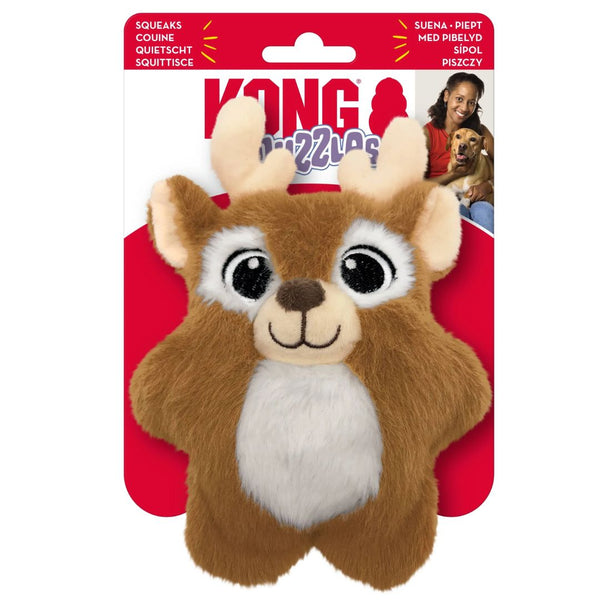 KONG Dog Toys Holiday Snuzzles Reindeer - Small | PeekAPaw Pet Supplies