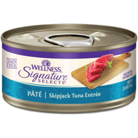 Wellness CORE Signature Selects Pate Skipjack Tuna cat food can, front label