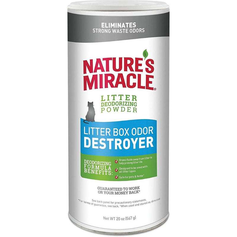 Nature's Miracle Cat Litter Box Odor Destroyer Powder - 567g | PeekAPaw Pet Supplies