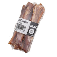 BlackDog Mini Beef Tendons 10 pack in shrink wrap with a label